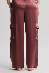 Liquid Satin Wide Leg Cargo Pant