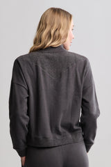 Brushed Fleece with CozyChic Ultra Lite® Rib 1/2 Zip Pullover