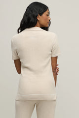 CozyChic Ultra Lite® Contrast Stripe Ribbed Collar Henley