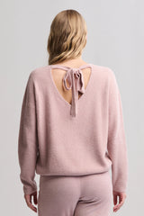 CozyChic Lite® Ribbed V Pullover With Back Tie