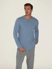 Malibu Collection® Long Sleeve Slub Henley