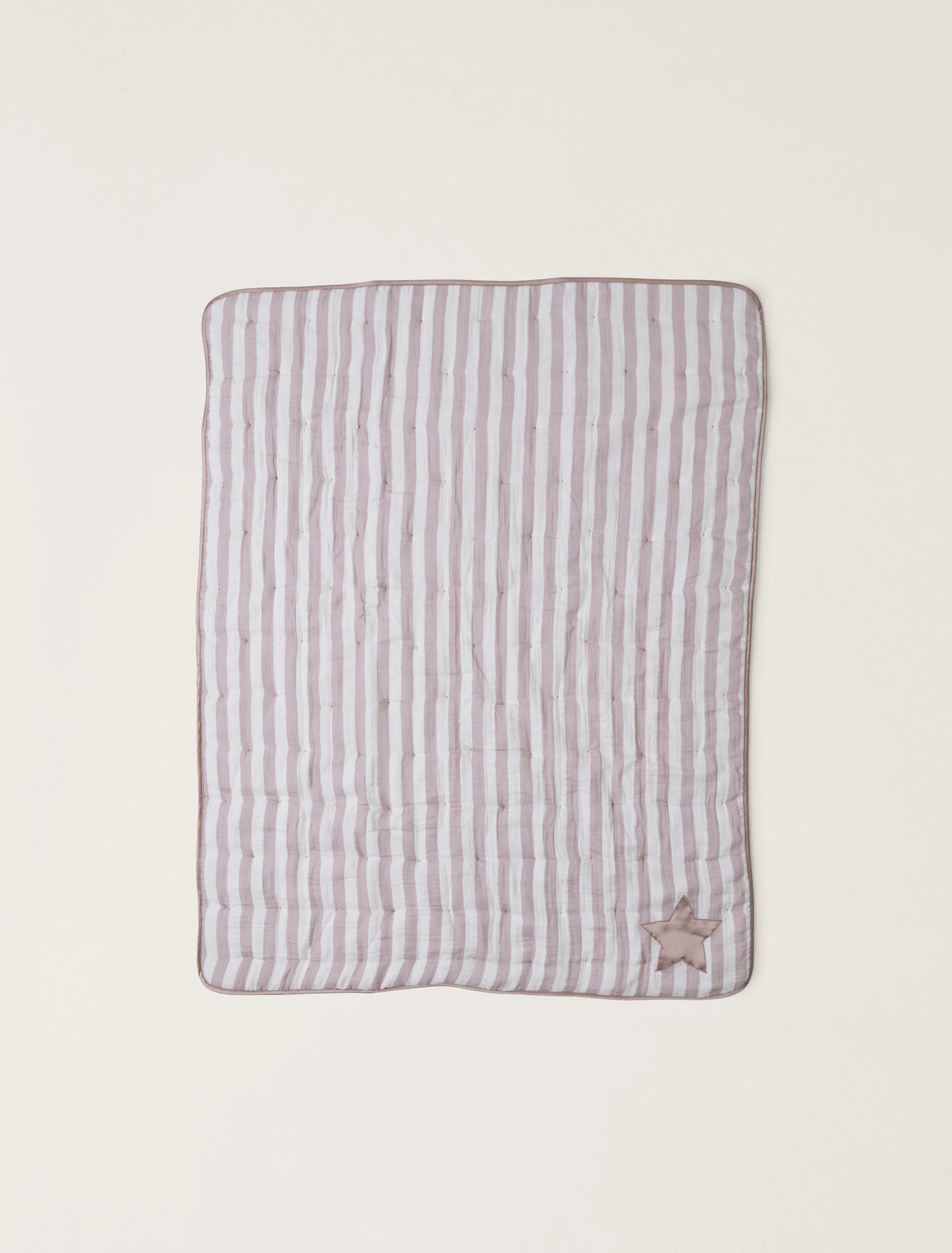 Organic Cotton Double Cloth Stripe Toddler Quilt