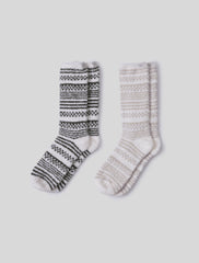 CozyChic® Checkered Stripe Sock Set