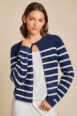 CozyChic Lite® Striped Cardigan With Button