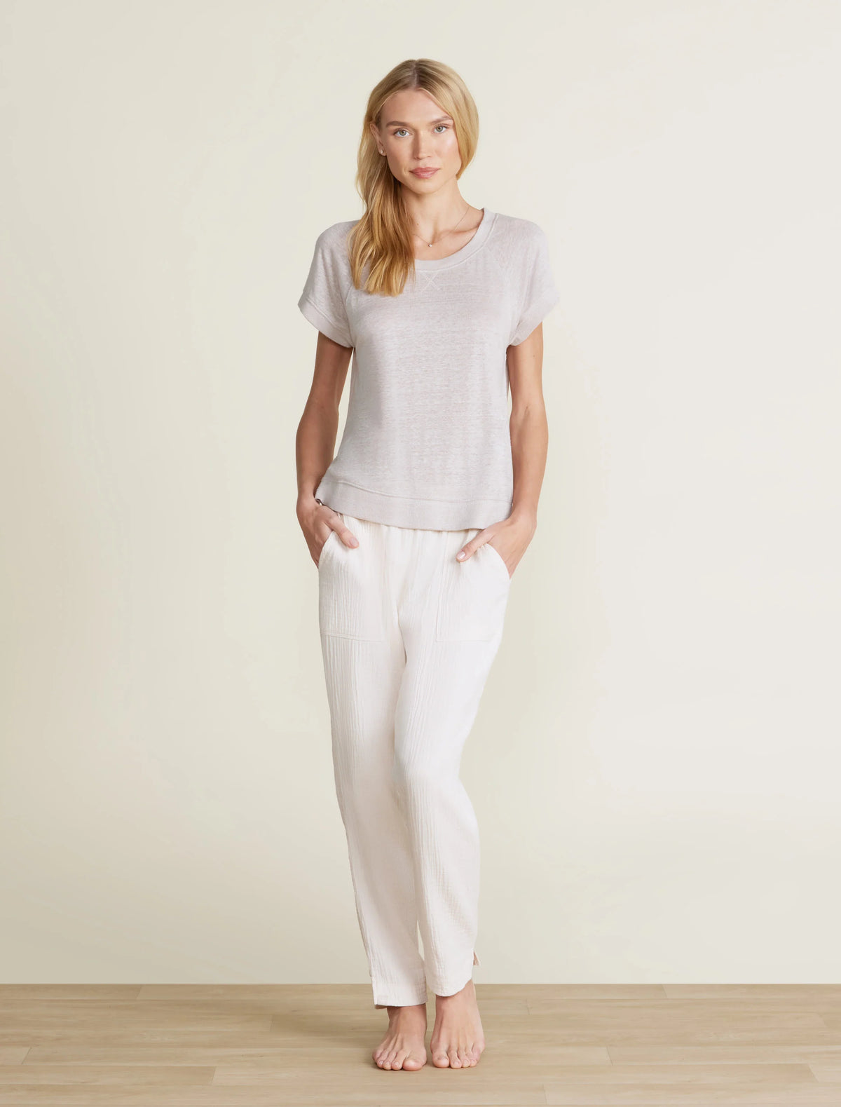 Malibu Collection® Linen Raglan Tee