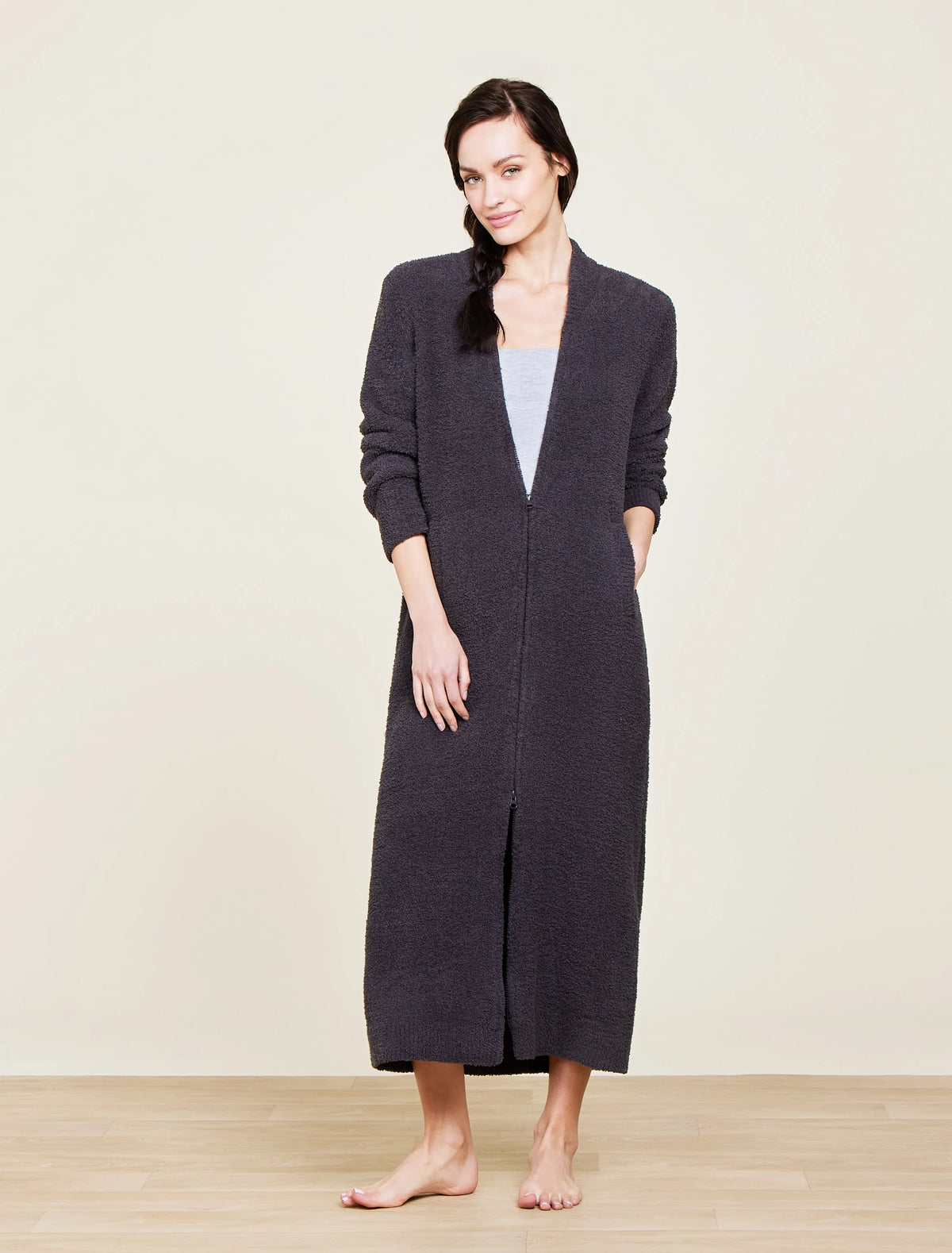 CozyChic® Full Zip V-neck Lounger
