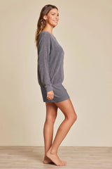 CozyChic Ultra Lite® Boatneck Pullover and Short Set