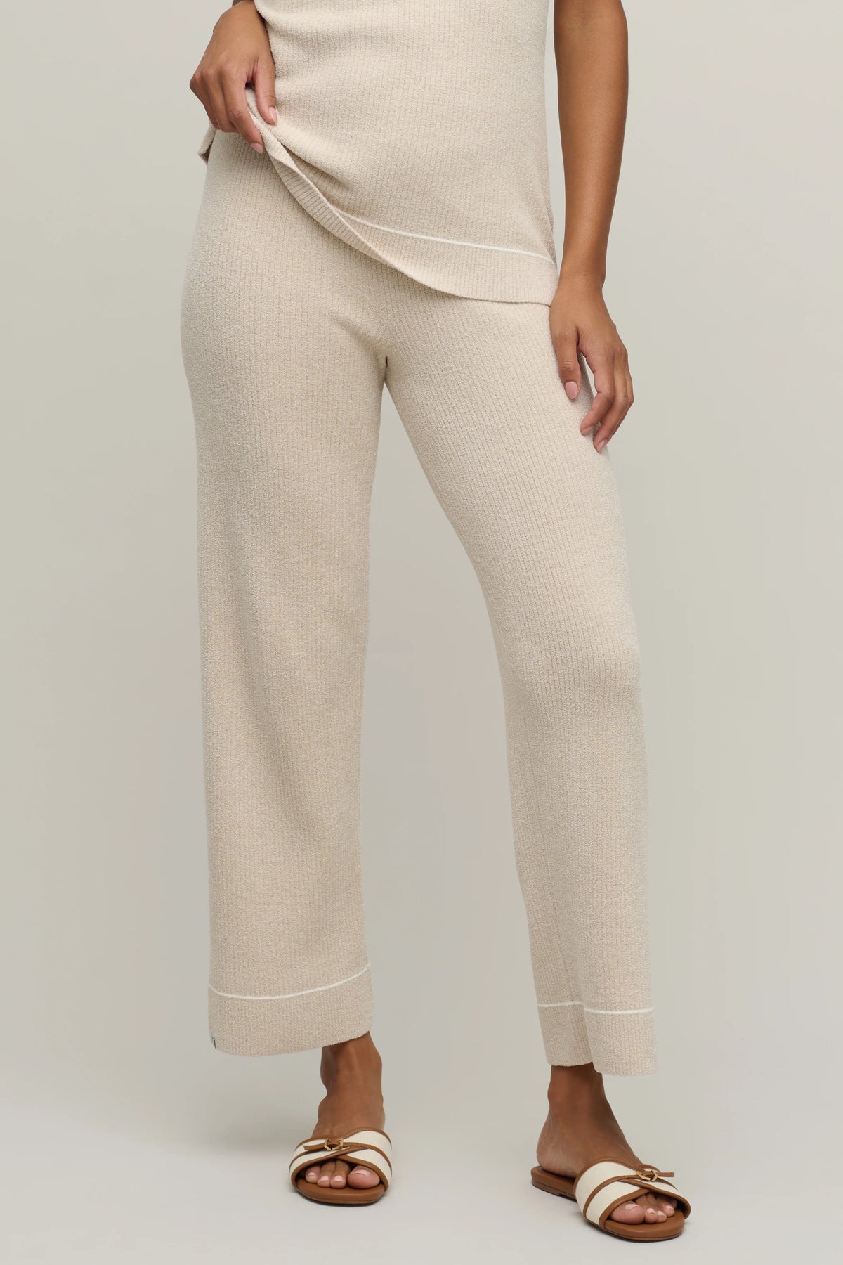 CozyChic Ultra Lite® Contrast Stripe Rib Ankle Pant