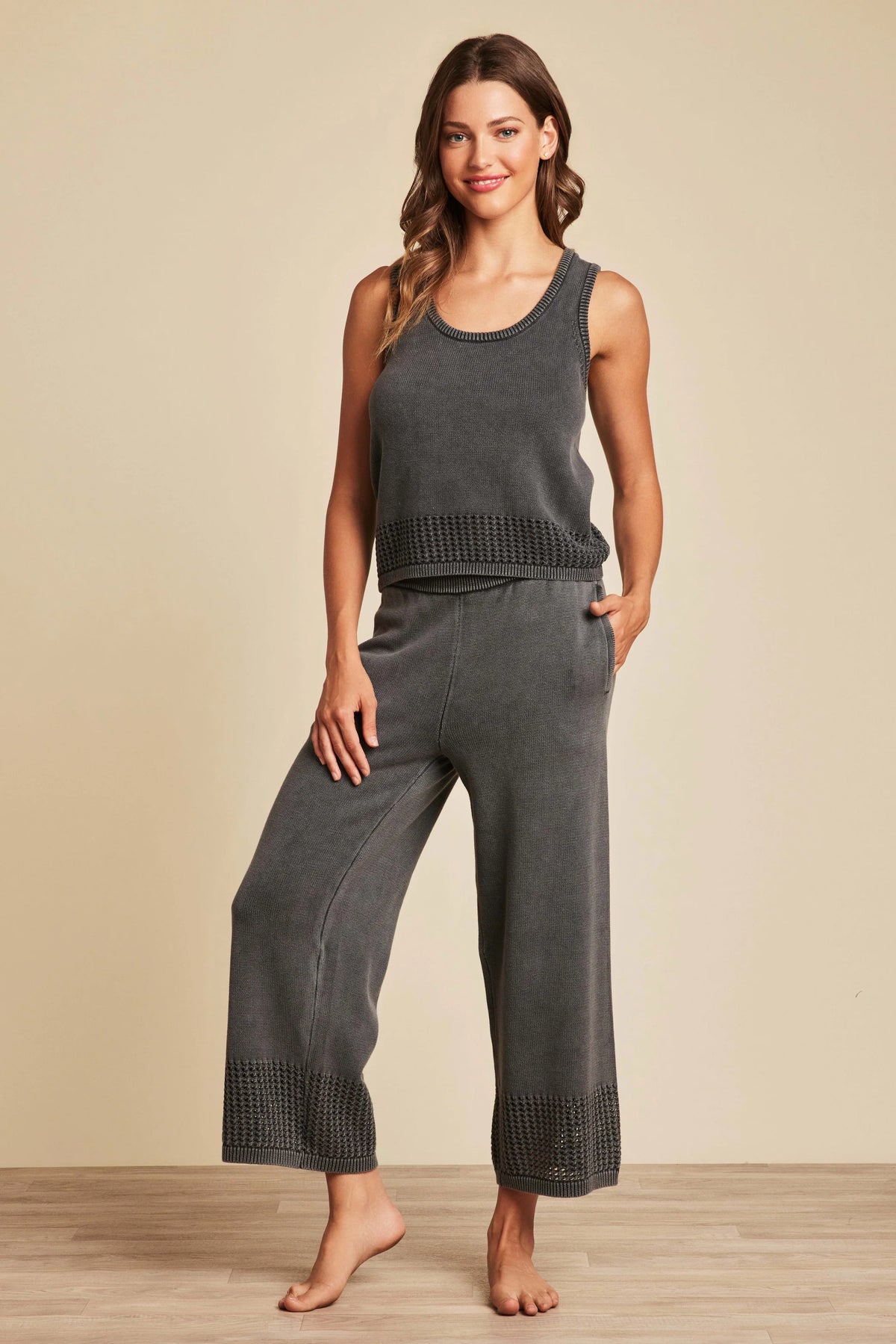 Sunbleached Scoop Mesh Tank