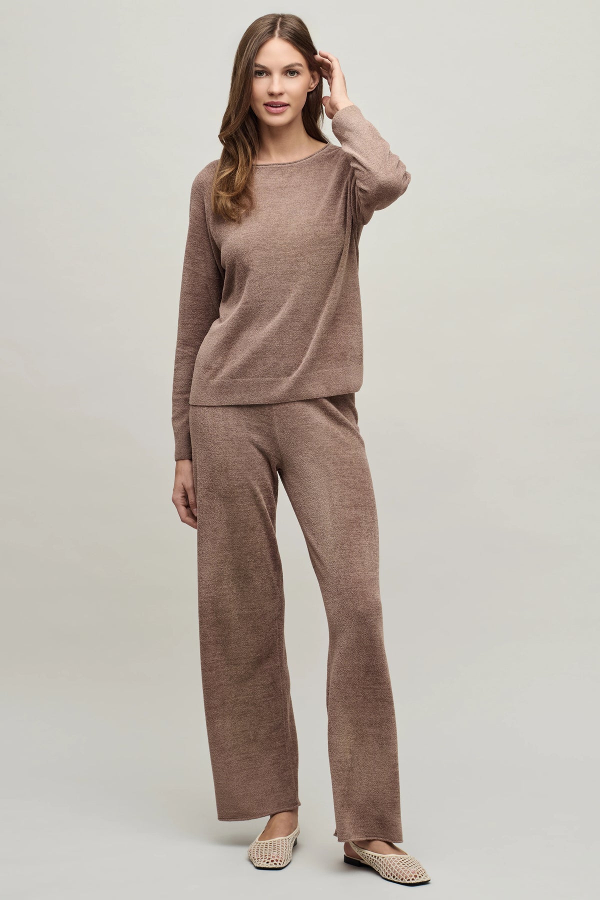CozyChic Ultra Lite® Jersey Roll Pullover & Wide Leg Pant