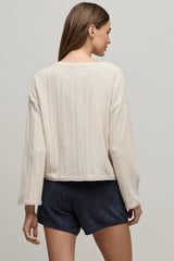 CozyChic Ultra Lite® Rope Stitch Boatneck Pullover