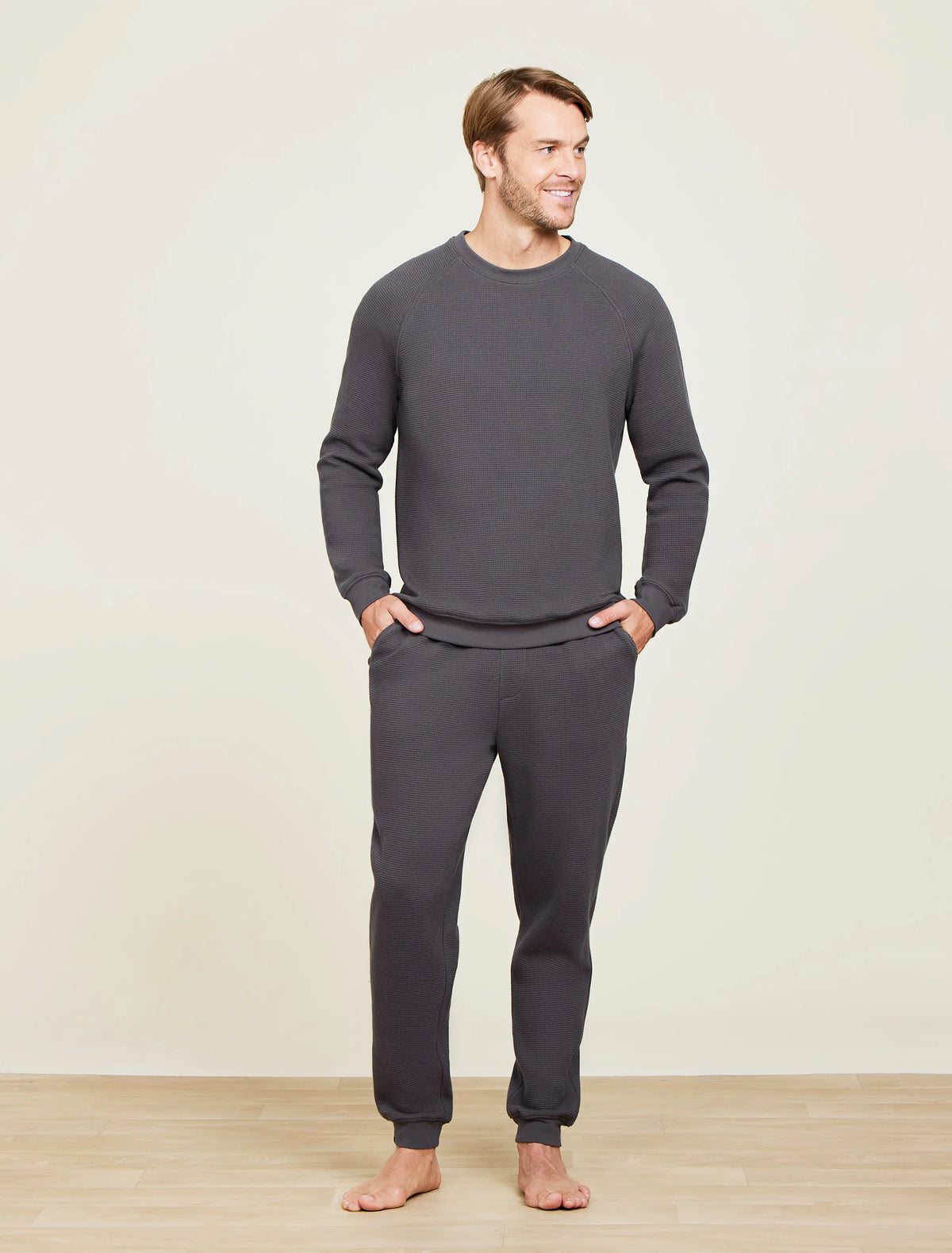 Malibu Collection® Waffle Knit Raglan Pullover