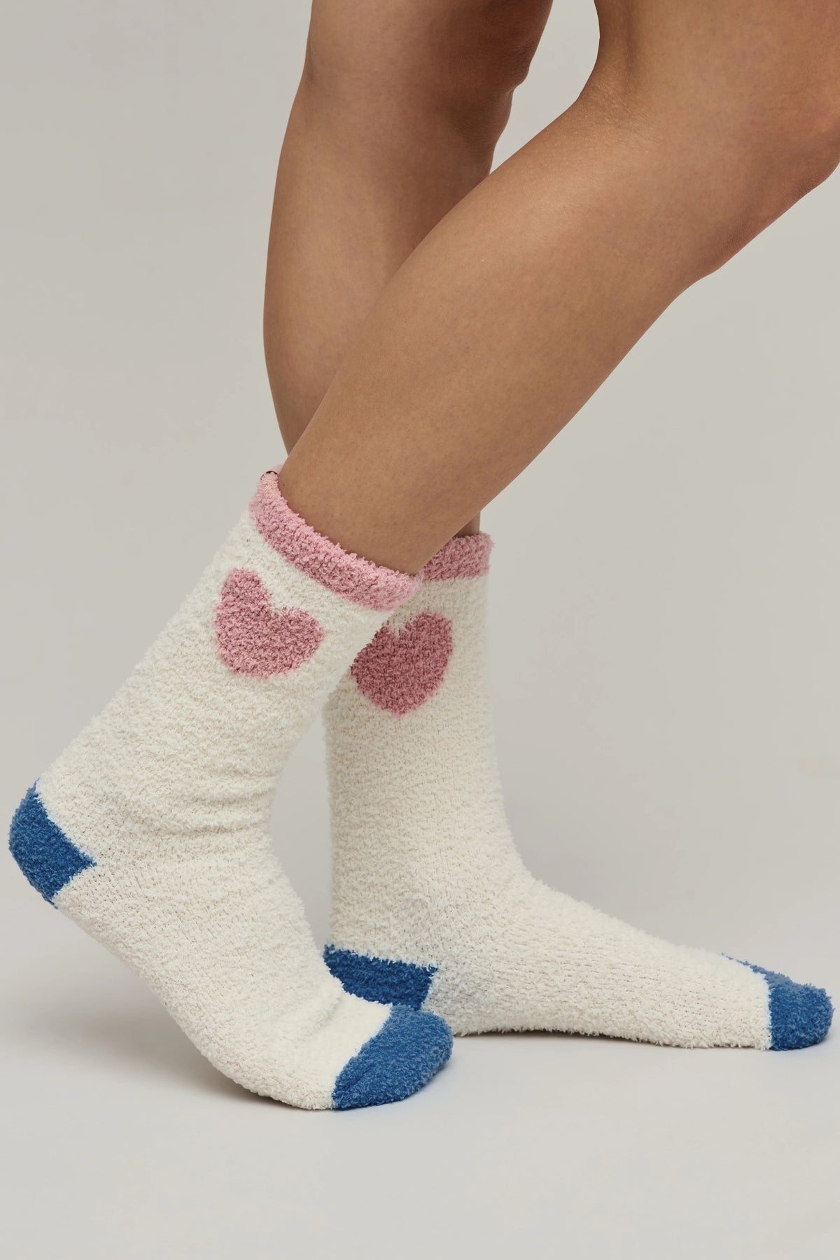 CozyChic® Color Block Heart Socks