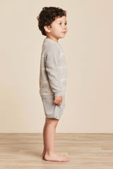 CozyChic Ultra Lite® Toddler Heathered Stripe Raglan Pullover