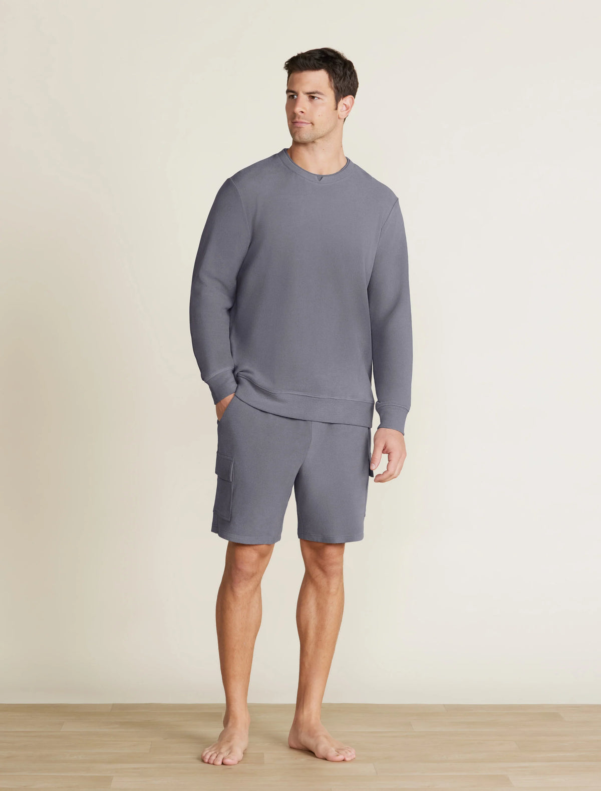 Malibu Collection® Brushed Fleece Split Neck Pullover