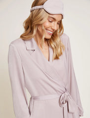 Washed Satin Notch Collar Robe