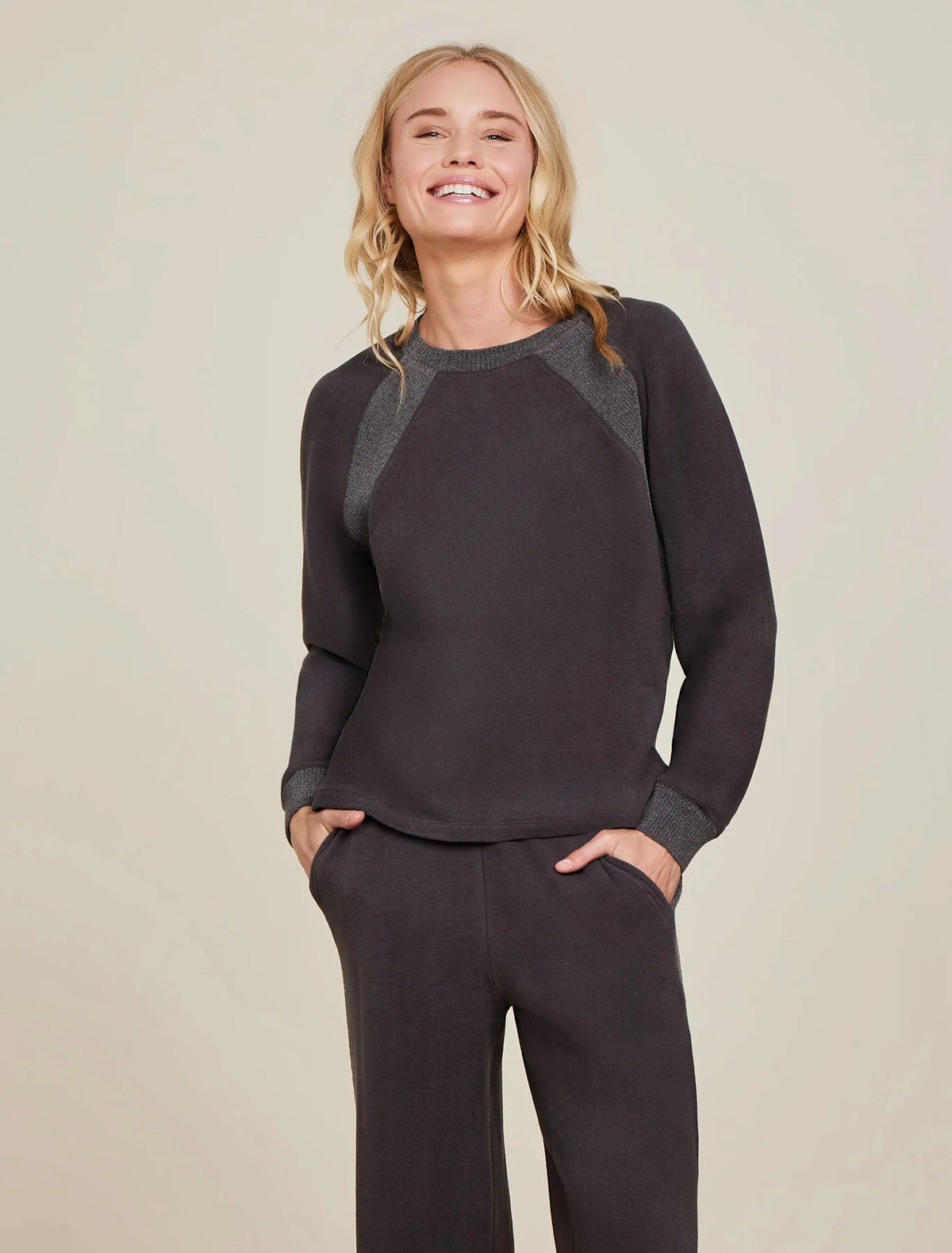 Malibu Collection® Brushed Fleece Mix Raglan