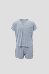 Malibu Collection® Youth Soft Jersey Piped Pj Set