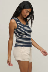 CozyChic Ultra Lite® Contrast Rope Stripe Tank