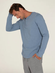 Malibu Collection® Long Sleeve Slub Henley