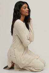 CozyChic Ultra Lite® Textured Rib Pullover with Buttons