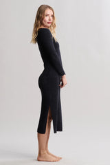 CozyChic Ultra Lite® Ribbed Scoop Neck Midi Dress