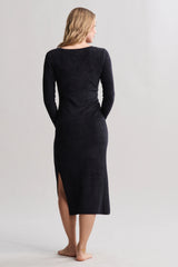 CozyChic Ultra Lite® Ribbed Scoop Neck Midi Dress