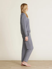 Malibu Collection® Brushed Fleece Sweater Mix Pullover
