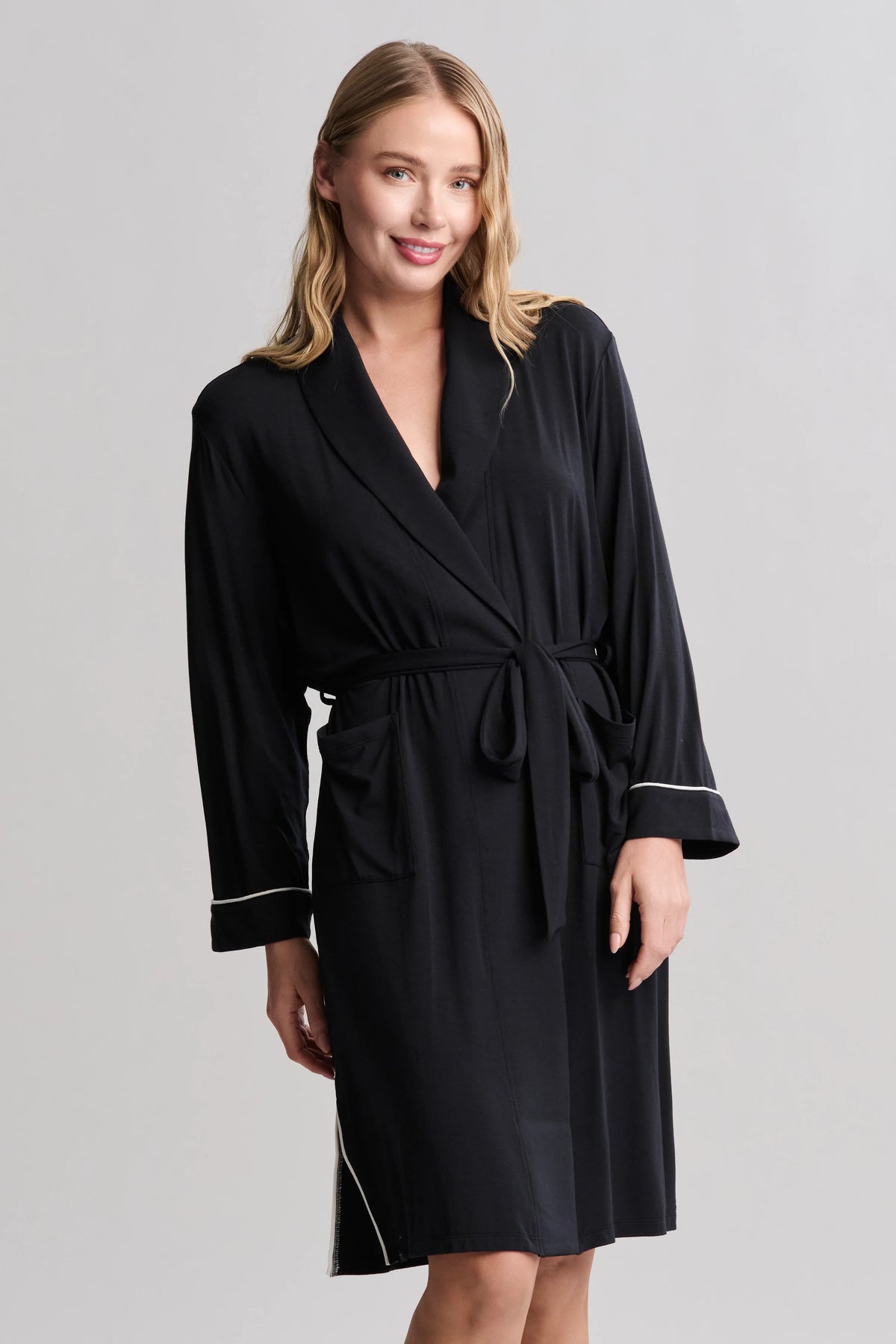 Luxe Milk Jersey® Robe with Piping