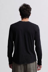 Malibu Collection® Long Sleeve Henley With Woven Detail