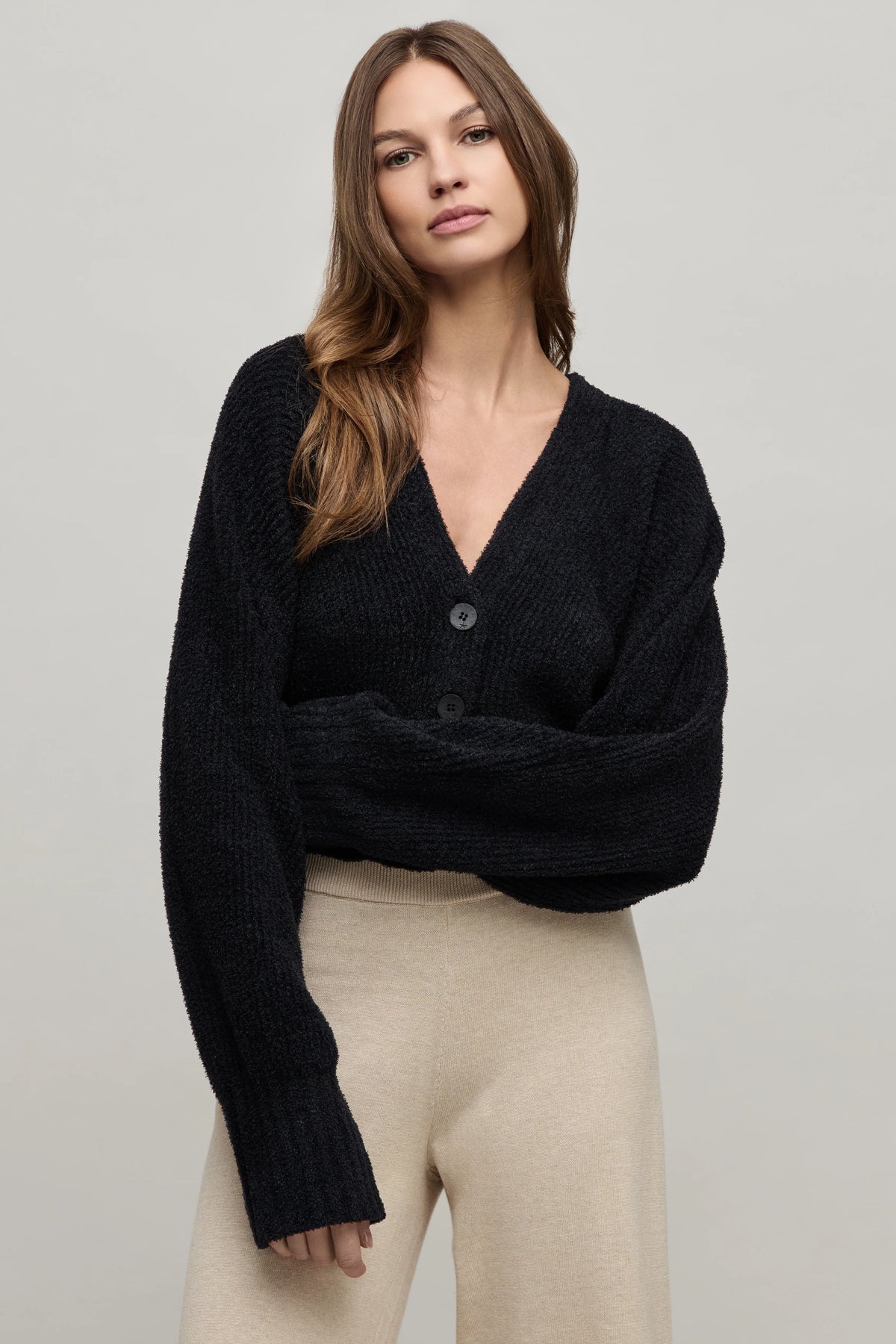 CozyChic Lite® Cotton Ribbed Button Front Cardigan