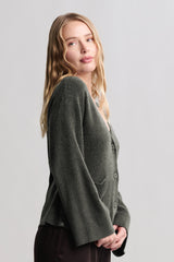 CozyChic Lite® Wide Sleeve Button Front Cardigan